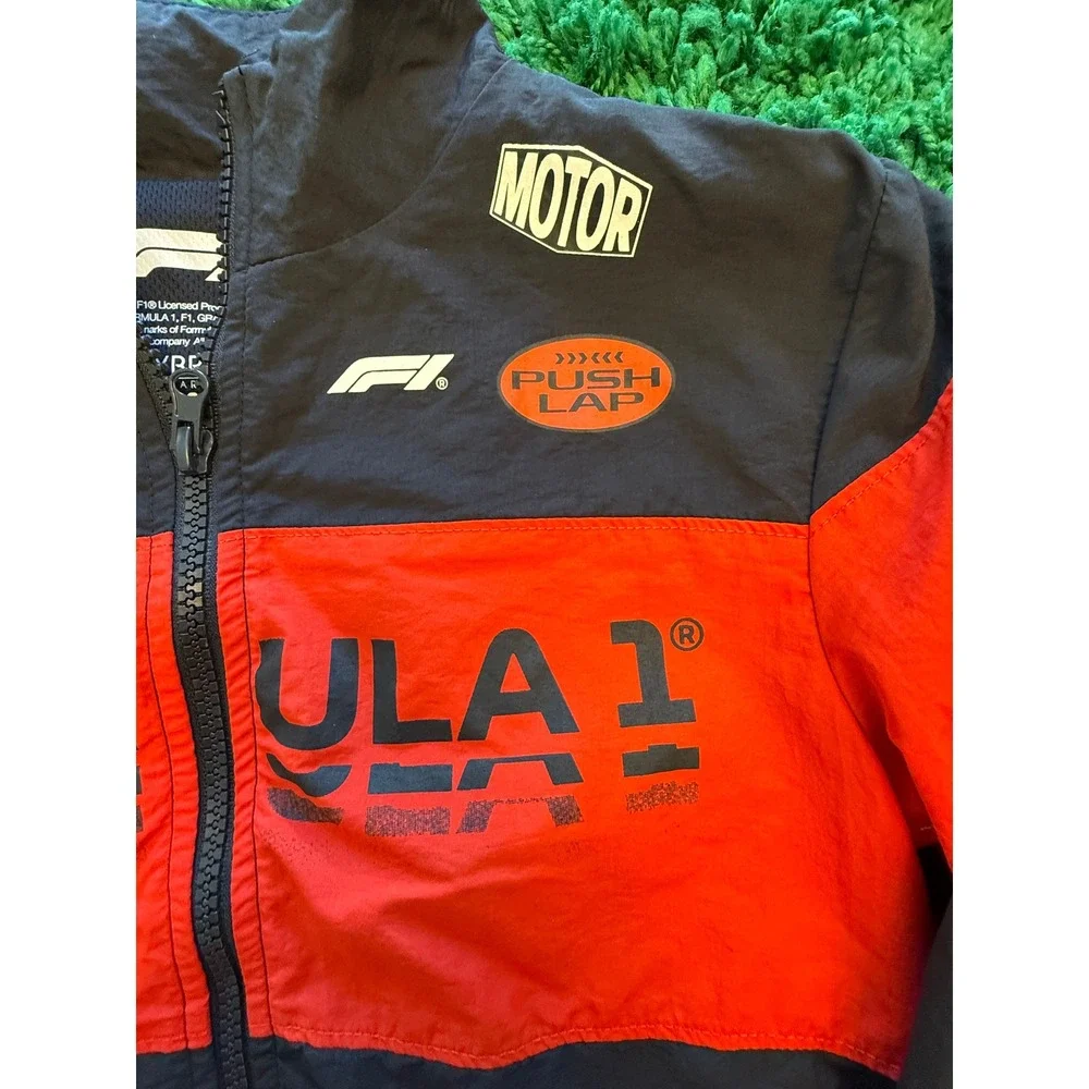 Formula‎ 1 Racing Windbreaker Jacket Kids XS Black Red Good Hybrid Apparel F1